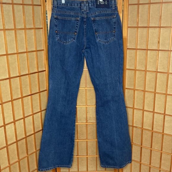 LEI Jeans High Waist Flared Leg Bell Bottom Blue Denim Jeans - Picture 4 of 16